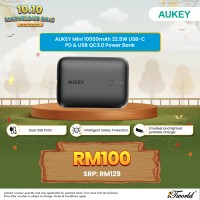 AUKEY Mini 10000mAh 22.5W USB-C PD & USB QC3.0 Power Bank PB-N83S