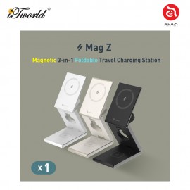 ADAM Elements Mag Z Magnetic 3in1 Foldable Travel Charging Station (Titanium) 840741115713