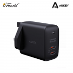 Aukey PA-B4T Omnia ll 45W 2 USB-C Port PD Charge GaN Fast Technology Charger - Black 689323787821