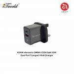 ADAM elements OMNIA X35A GaN 35W Dual Port Compact Wall Charger (Black) 840741114358