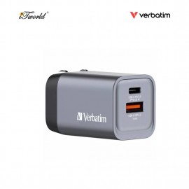 Verbatim GNC-35 GaN Charger 2 Port 35W USB A/C (EU/UK/US) 32200 023942322009