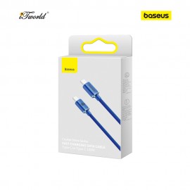 Baseus Crystal Shine Series Fast Charging Data Cable Type-C to Type-C 100W 1.2M - Blue 6932172602871