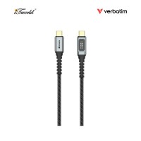 VERBATIM-120cm-E-Marker-Kevlar-Type-C-Cable-PD100W-Type-C-to-Type-C-with-LED-display-(Black)-4895117969519