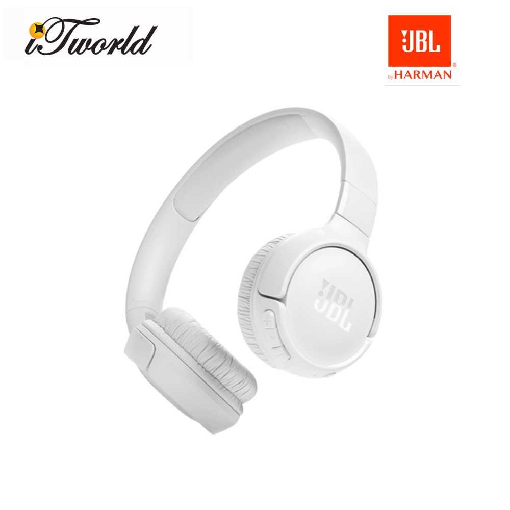 JBL T520BT Wireless On-Ear Headphone - White 050036394970