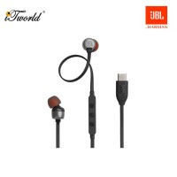 JBL T310 Wired Hi-Res In-Ear Headphones (Compatible to IPhone) - Black 050036400961