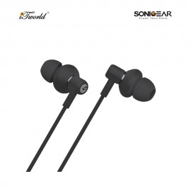 SonicGear HyperBass Buds 1 Wired Earset - Black 8886411931193