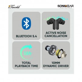 SonicGear Earpump Q1 (2024) TWS Earbud-Black 8886411931520