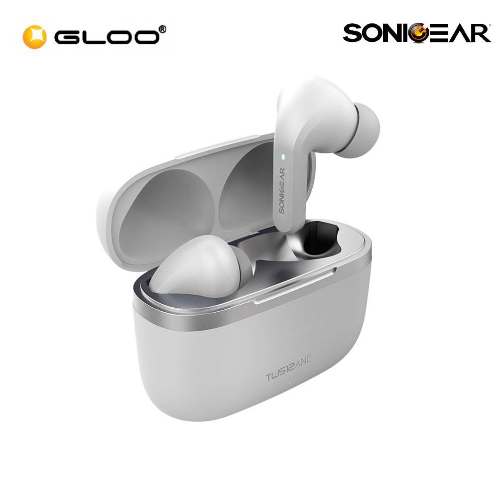 SonicGear EARPUMP TWS 12 Active Noise Cancelling Bluetooth Earbuds - White 8886411937768