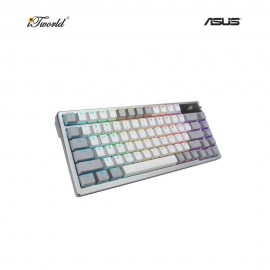 ASUS M701 ROG AZOTH NX MECHANICAL HOT-SWAP / RED LINEAR KEYBOARD - WHITE (90MP0316-BKUA11)