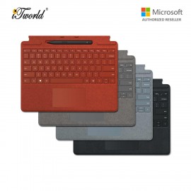 Microsoft Surface Pro 8/Pro X Signature Keyboard Cover with Slim Pen Poppy Red - 8X6-00035