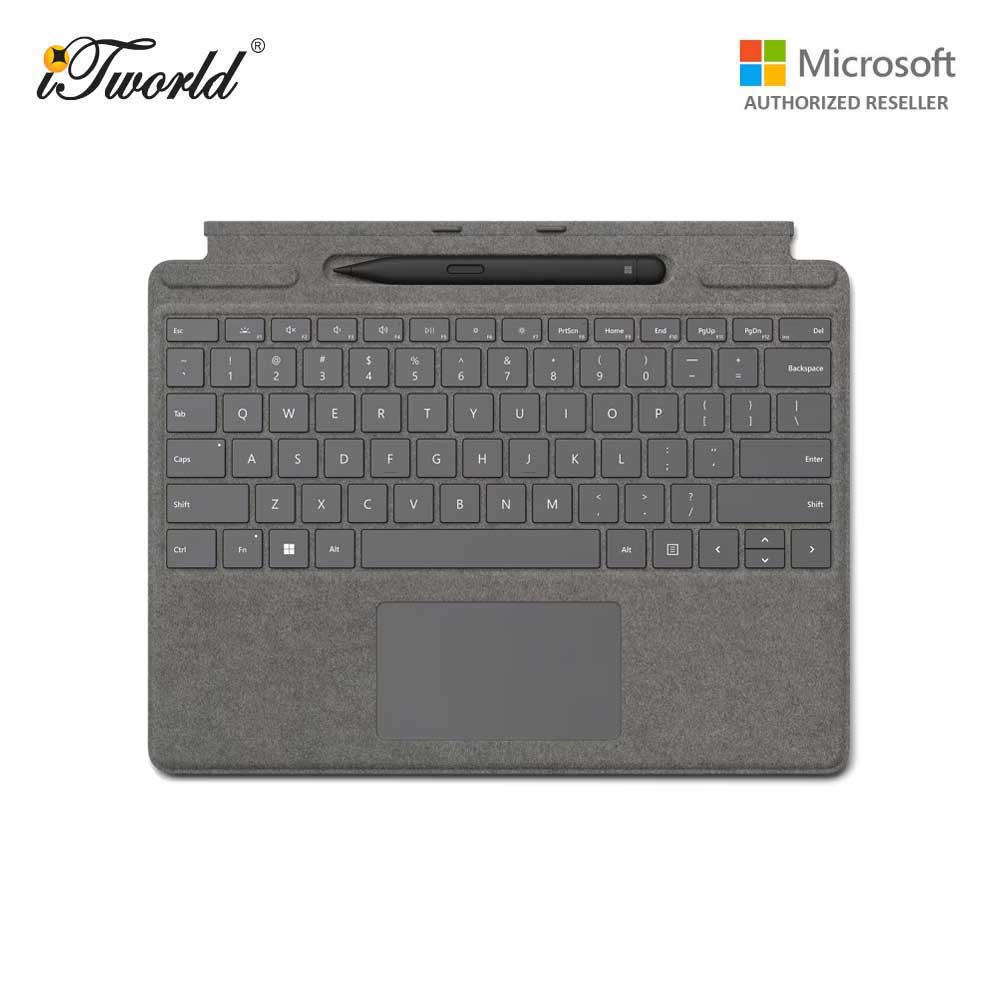 Microsoft Surface Pro Keyboard (11th Edition) with Slim Pen Platinum - 8X6-00228