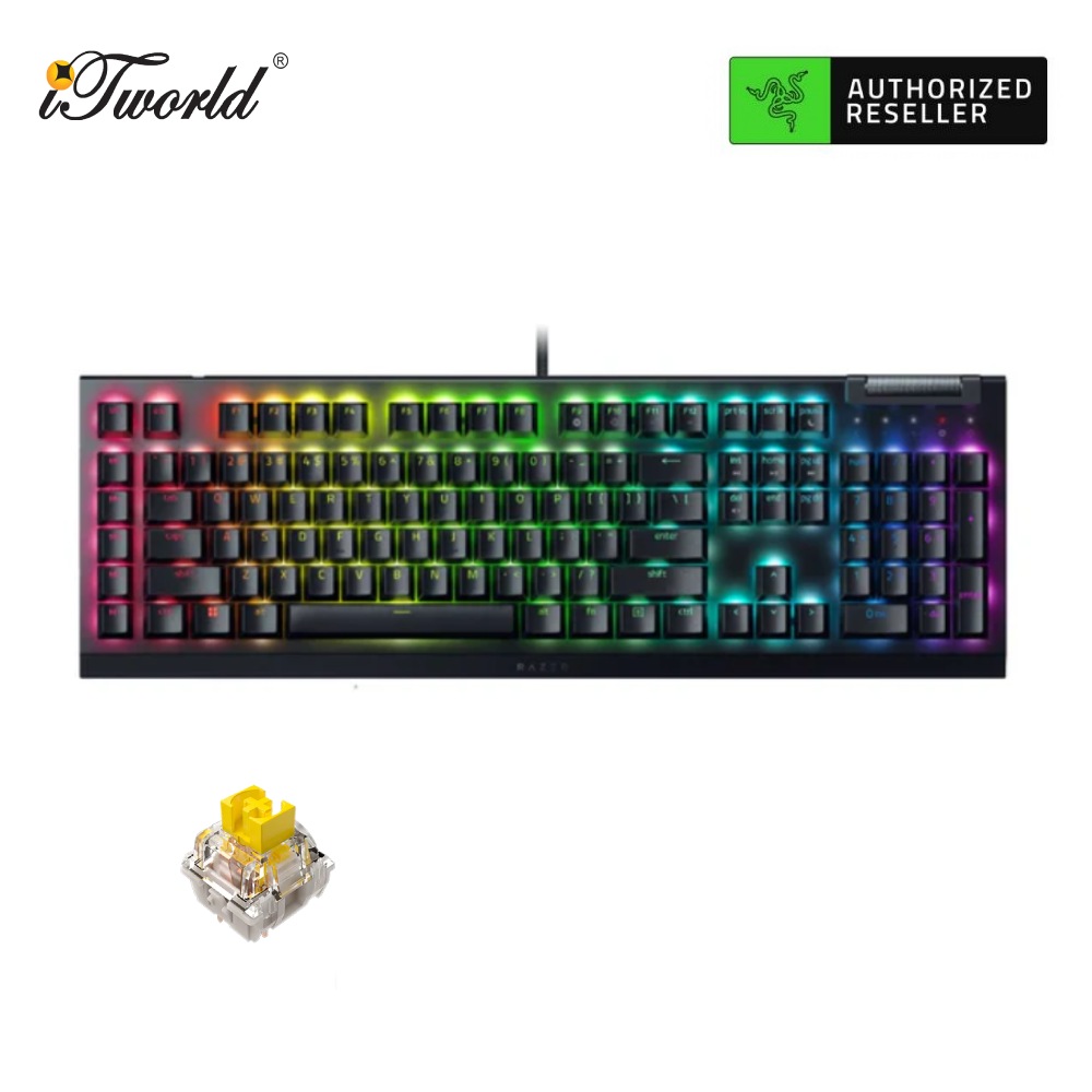 Razer BlackWidow V4 X Gaming Keyboard – Yellow Switch (RZ03-04701800-R3M1)