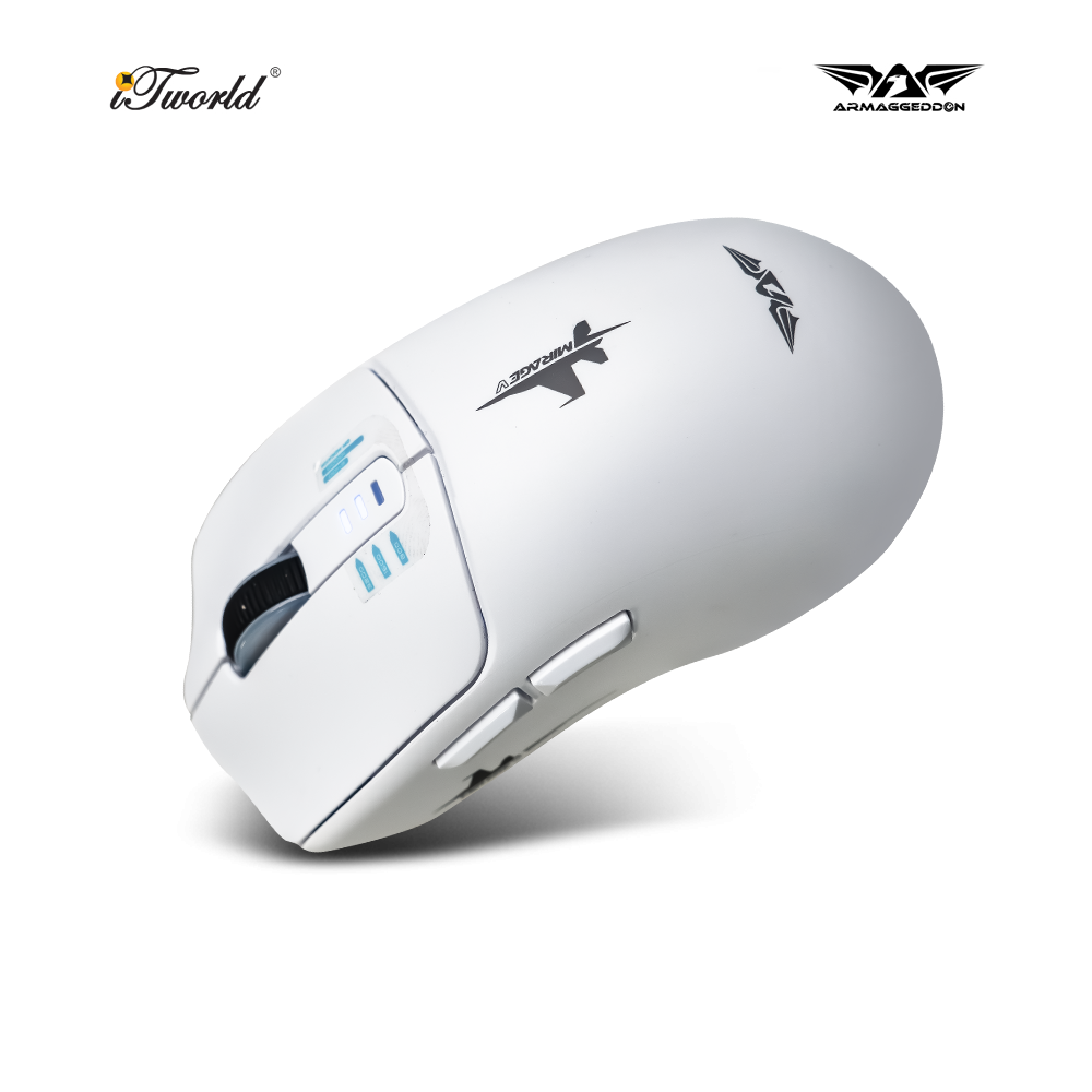 ARMAGGEDDON MIRAGE V GAMING WIRELESS MOUSE - WHITE 8886411986865