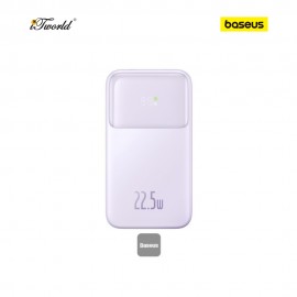 Baseus Comet Series Dual-Cable Digital Display Fast Charge Power Bank 10000mAh 22.5W Purple