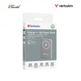 VERBATIM 10000MAH POWER PACK MCP - PD 20W MWC 15W - GREY (VBT32249) 023942322498