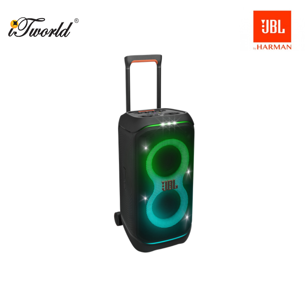 JBL PARTYBOX STAGE 320 Portable Party Speaker With Wheels & Futuristic Lightshow- 050036406284