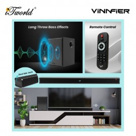 Vinnfier Hyperbar 505 BTRW Wireless Soundbar with Wireless Sub Woofer