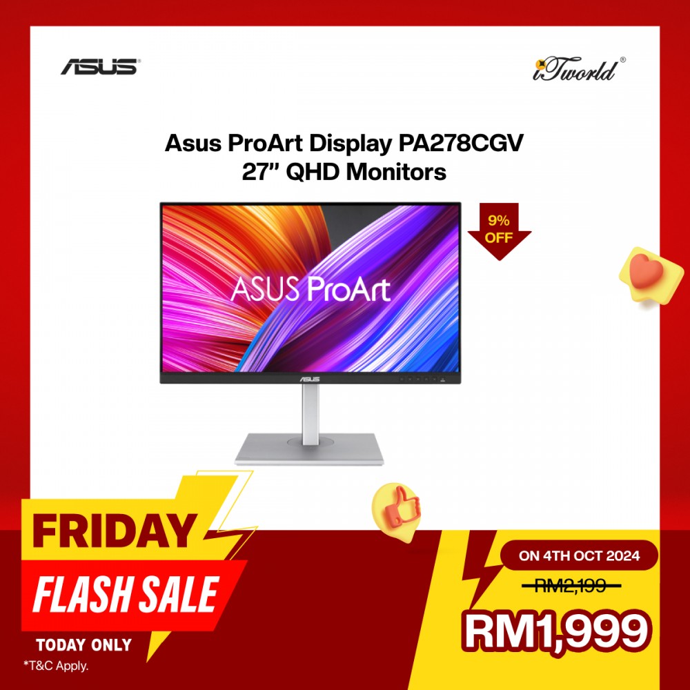 Asus ProArt Display PA278CGV 27” QHD Monitors 90LM05L1 B05310	