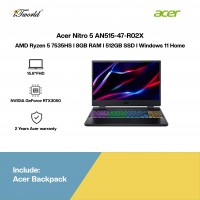 [Pre-order] Acer Nitro 5 AN515-47-R02X Gaming Laptop (R5-7535HS,8GB,512GB SSD,RTX3050 4GB,15.6”FHD,W11H,Blk Red) [ETA: 3-5 working days]