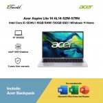 Acer Aspire Lite 14 AL14-52M-57RN Laptop (i5-1334U,16GB,512GB SSD,Intel UHD Graphics,H&S+M365,14"WUXGA,W11H,Pure Silver,2Y)