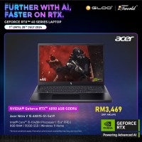 [Pre-order] Acer Nitro V 15 ANV15-51-54Y9 Gaming Laptop (NVIDIA® GeForce RTX™ 4050 6GB,i5-13420H,8GB,512GB SSD,15.6” FHD,W11H,Blk,2Y) [ETA:3-5 working days]