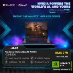 [Pre-order] Acer Predator Helios Neo 16 PHN16-72-92DC Gaming Laptop (NVIDIA  ® GeForce RTX™ 4070 8GB,i9-14900HX,16GB,1TB SSD,16"WQXGA,W11H,Black,2Y) [ETA:3-5 working days]