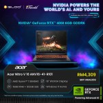 [Pre-order] Acer Nitro V16 ANV16-41-R101 Gaming Laptop (NVIDIA  ® GeForce RTX™ 4050 6GB,R7-8845HS,16GB,512GB SSD,16”WUXGA,W11H,Blk,2Yrs) [ETA:3-5 working days]