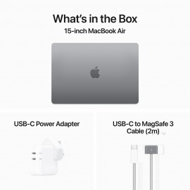 Apple 15-inch MacBook Air, M3 chip with 8-core CPU and 10-core GPU, 16GB, 256GB SSD - Space Grey