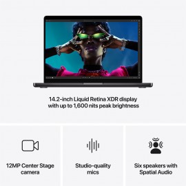 Apple 14-inch MacBook Pro, M4 Pro chip with 12‑core CPU and 16‑core GPU, 24GB, 512GB SSD - Space Black