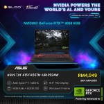 ASUS TUF Gaming A15 FA507N-URLP024W Laptop (NVIDIA  ® GeForce RTX™ 4050 6GB,R7-7435HS,16GB,512GB SSD,15.6”FHD,W11H,Gray,2 Yrs)