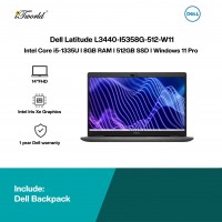 [Pre-order] Dell Latitude L3440-I5358G-512-W11 Laptop (i5-1335U,8GB,512GB SSD,Intel Iris Xe,14"FHD,W11Pro,1Y Pro) [ETA:3-5 working days]