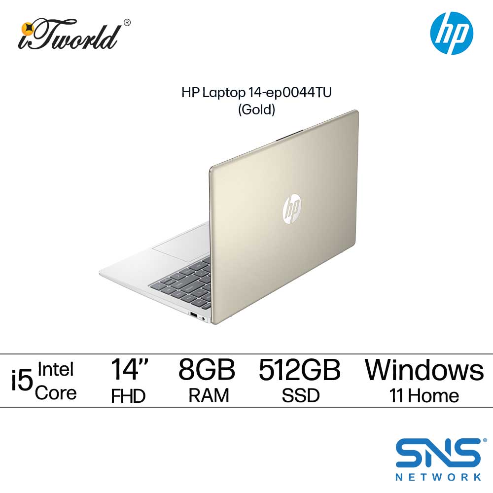 HP Laptop 14-ep0044TU (Intel  ® Core™ i5-1335U | 14" FHD | 8GB RAM | 512GB SSD | Intel  ® Iris  ® Xᵉ Graphics | Windows 11 Home | Preintalled Microsoft Office Home and Student)