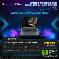 [Pre-order] Lenovo Legion 5 16IRX9 83DG008RMJ Gaming Laptop (NVIDIA??® GeForce RTX™ 4070 8GB,i9-14900HX,32GB,1TB SSD,16"WQXGA,W11H,Luna Grey,2Yrs) [ETA:3-5 working days]