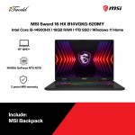 MSI Sword 16 HX B14VGKG-620MY Gaming Laptop (NVIDIA  ® GeForce RTX™ 4070 8GB,i9-14900HX,16GB,1TB SSD,16”QHD+,W11H,Gray,2Y)