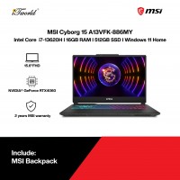 [Pre-order] MSI Cyborg 15 A13VFK-886MY Gaming Laptop (NVIDIA??® GeForce RTX™ 4060 8GB,i7-13620H,16GB,512GB SSD,15.6"FHD,W11H,Black,2Y) [ETA:3-5 working days]