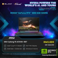 MSI Cyborg 15 A13VEK-887MY Gaming Laptop (NVIDIA??® GeForce RTX™ 4050 6GB,i7-13620H,16GB,512GB SSD,15.6"FHD,W11H,Black,2Y)