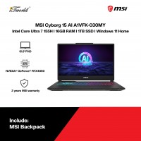 [Pre-order] MSI Cyborg 15 AI A1VFK-030MY Gaming Laptop (U7-155H,16GB,1TB SSD,RTX4060 8GB,15.6” FHD,W11H,Black,2Y) [ETA:3-5 working days]