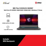 MSI Thin 15 B12UCX-1600MY Gaming Laptop (i5-12450H,8GB,512 GB SSD,RTX2050 4GB,15.6"FHD,W11H,Gray,2Y)