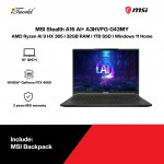 MSI Stealth A16 AI+ A3HVFG-043MY Gaming Laptop (Ryzen AI 9 365,32GB,1TB SSD,RTX4060 8GB,16”QHD+,W11H,Blk,2Y)