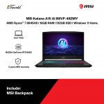 MSI Katana A15 AI B8VF-482MY Gaming Laptop (NVIDIA  ® GeForce RTX™ 4060 8GB,R7-8845HS,16GB,512GB SSD,15.6” FHD,W11H,Blk,2Y)