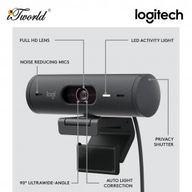 Logitech Brio 500 Full HD Webcam - Graphite (960-001423)