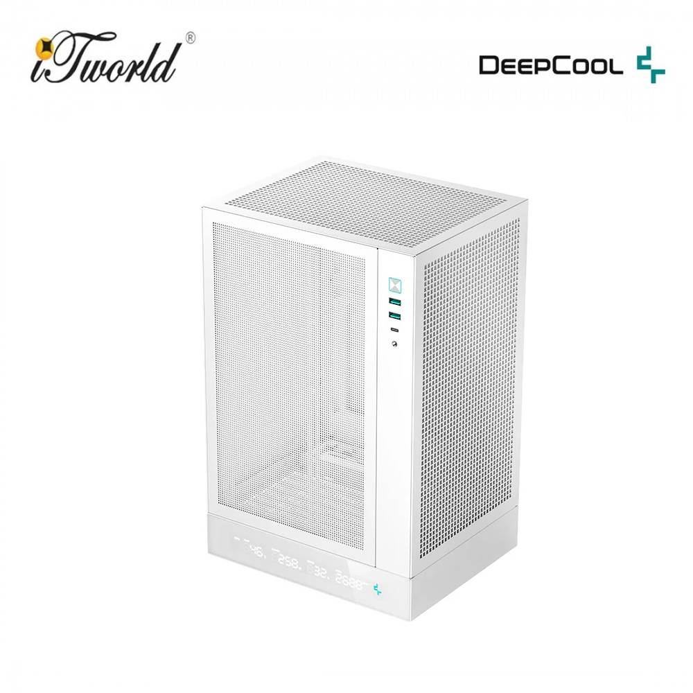 Deepcool CH170 Digital ITX Case - White (R-CH170-WHNPI0D-G-1)