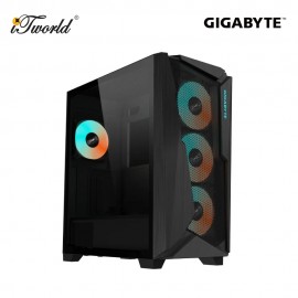 Gigabyte C301 Glass Mid-Tower PC Gaming Case - Black (GZ-C301G BLK)