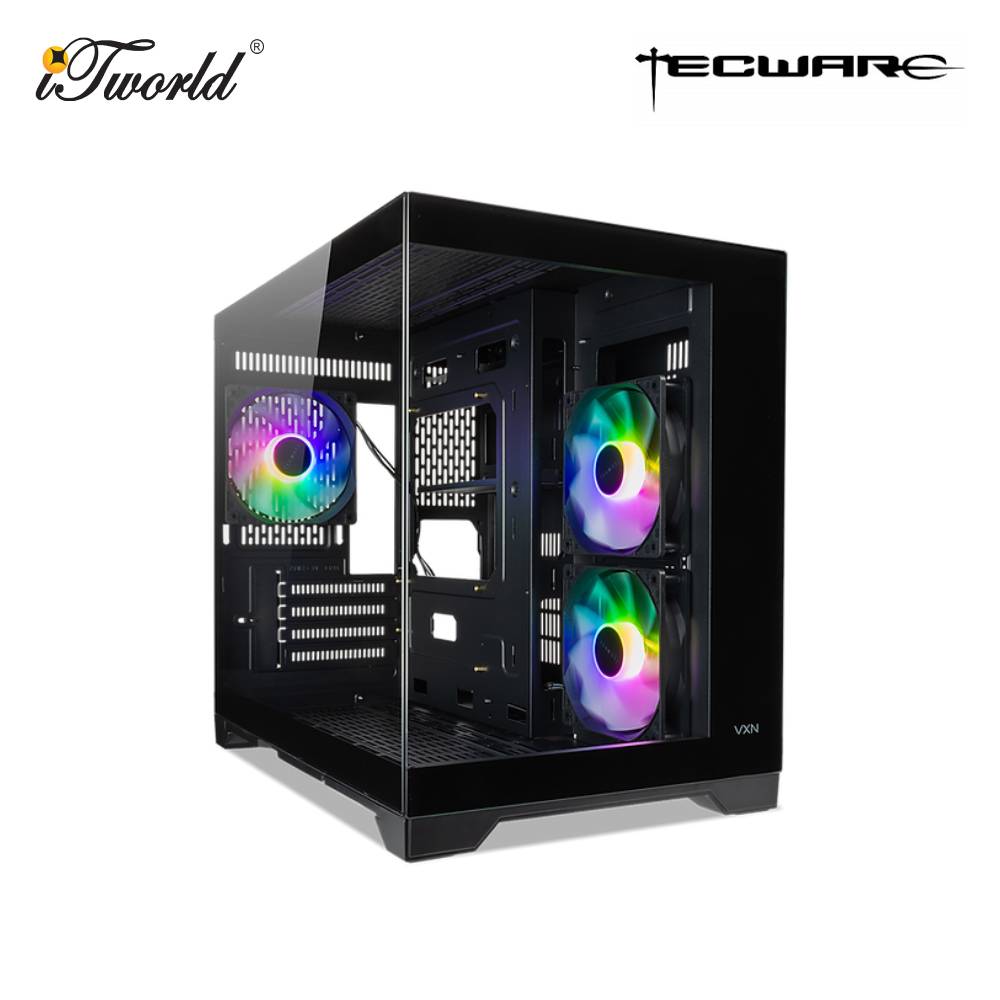 Tecware VXN Evo Dual Chamber ARGB MATX Casing - Black (TWCA-VXNEV-BKAR)