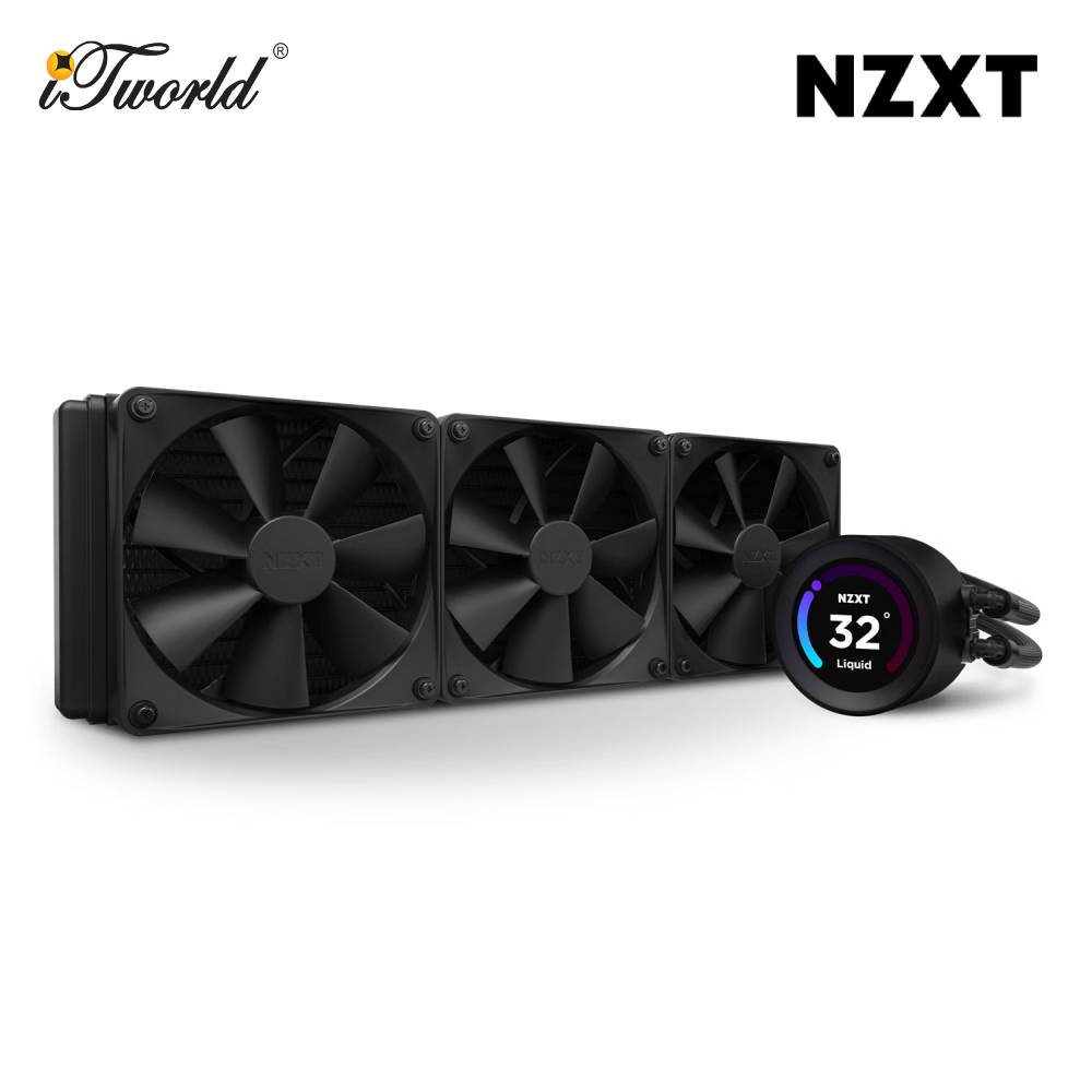 NZXT Kraken Elite 360 CPU Cooler – Black (RL-KN36E-B1)