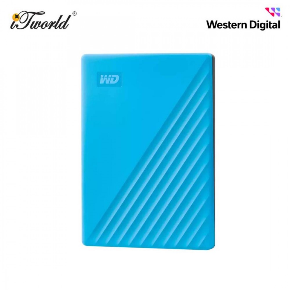 Western Digital 2TB My Passport Portable Storage USB 3.2 Gen 1 - Blue - WDBYVG0020BBL-WESN