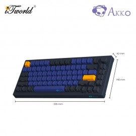 Akko 5075B Plus Horizon Fully Assembled Multi-Mode Wireless Hot-Swap Keyboard - Akko Cream Yellow Pro Switch 6925758628884