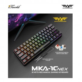 ARMAGGEDON MKA-1C NEX (2024) WIRED MECHANICAL KEYBOARD-BLACK (CLICKY) 8886411983123