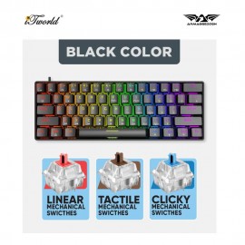 ARMAGGEDON MKA-1C NEX (2024) WIRED MECHANICAL KEYBOARD-BLACK (CLICKY) 8886411983123