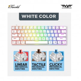 ARMAGGEDON MKA-1C NEX (2024) WIRED MECHANICAL KEYBOARD-WHITE (LINEAR) 8886411983246